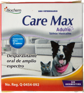 Pastilla Individual Care Max Adulto - Desparasitante de Amplio Espectro para Perros y Gatos de 10 kg