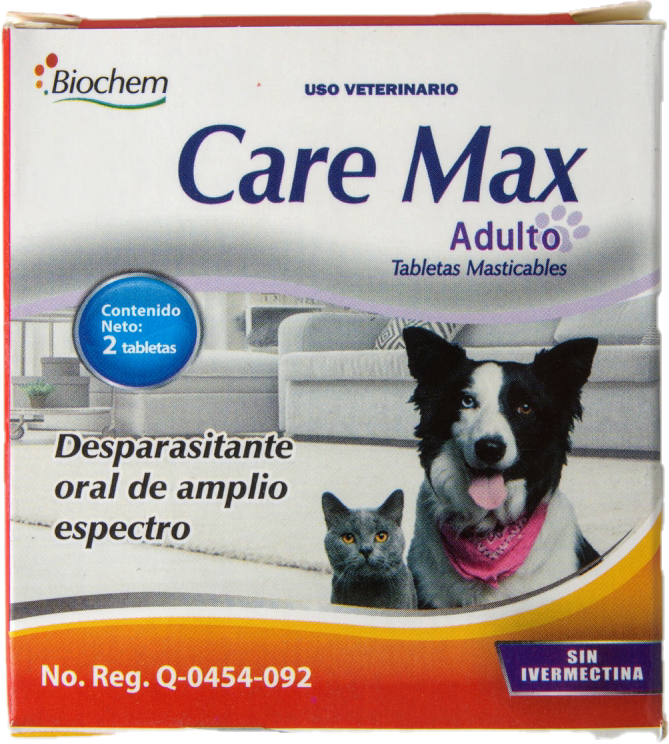 Pastilla Individual Care Max Adulto - Desparasitante de Amplio Espectro para Perros y Gatos de 10 kg